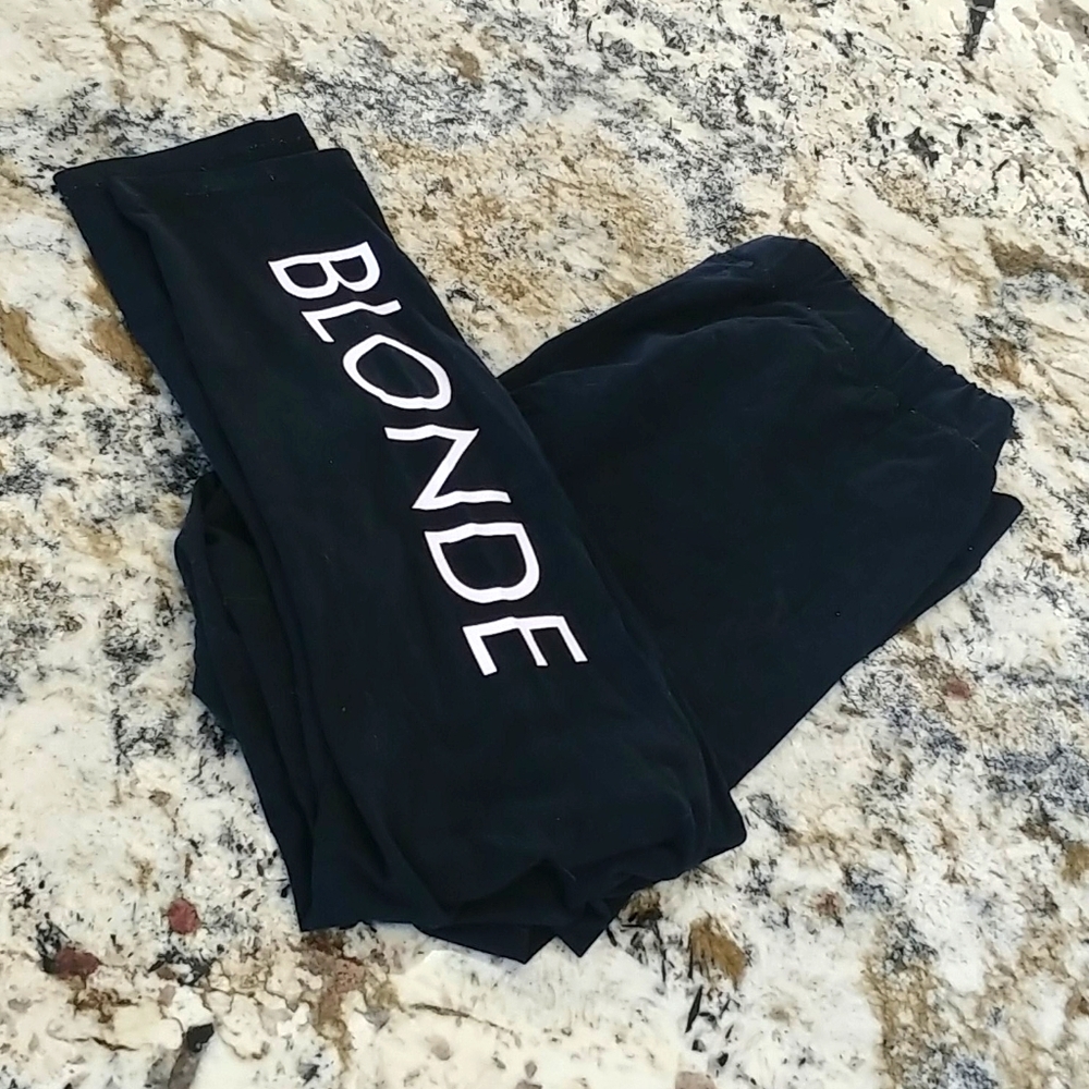 Blonde leggings